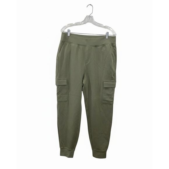 Old Navy Active Dynamic Fleece Olive Green Cargo Joggers Size Large - Picture 1 of 9